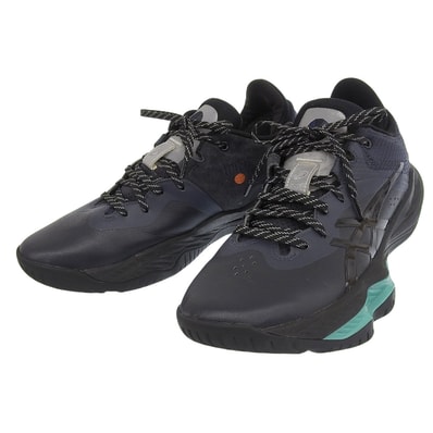 アシックス ノヴァ サージ ロー バスケットボール シューズ メンズ ネイビー×ブラック 27cm 1061A050 9(US)