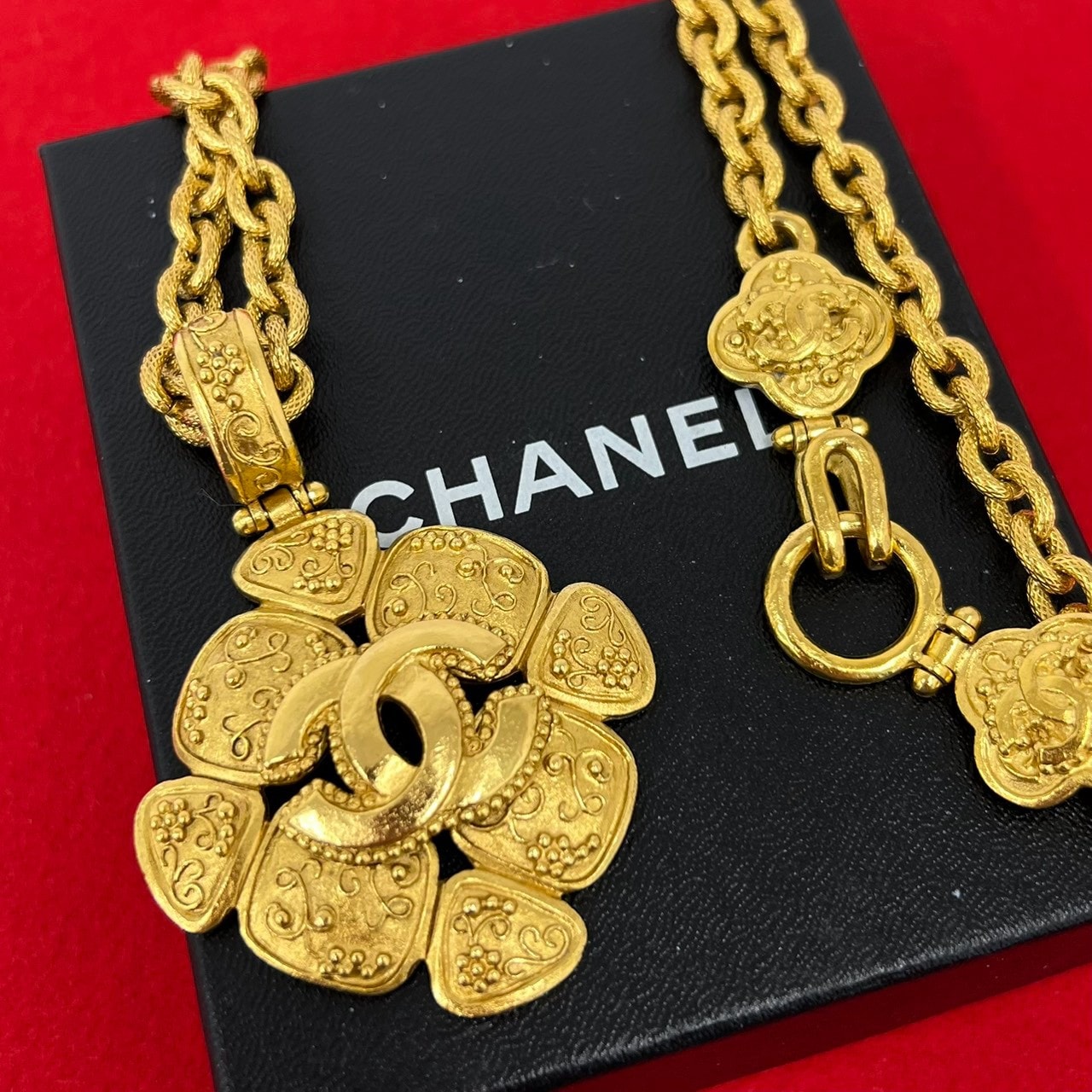 CHANEL シャネル ココマーク クローバー ネックレス GP ネックレス ゴールド
 74153