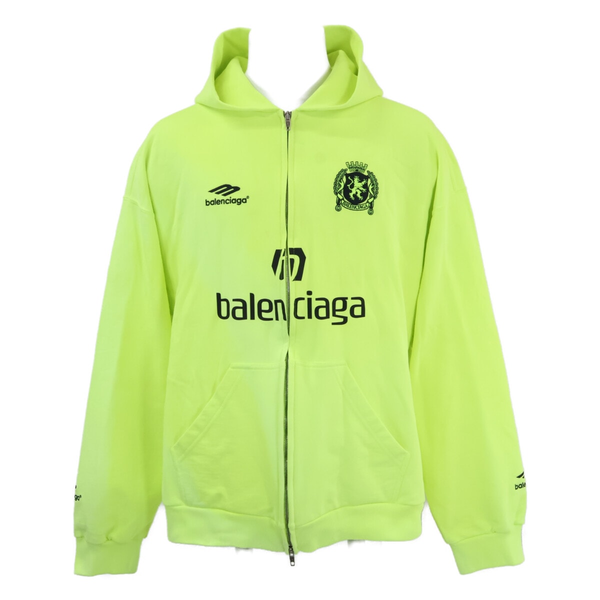 バレンシアガ 【国内正規/23年製】744457 Soccer Paris Zip-Hoodie ジップアップ パーカー M