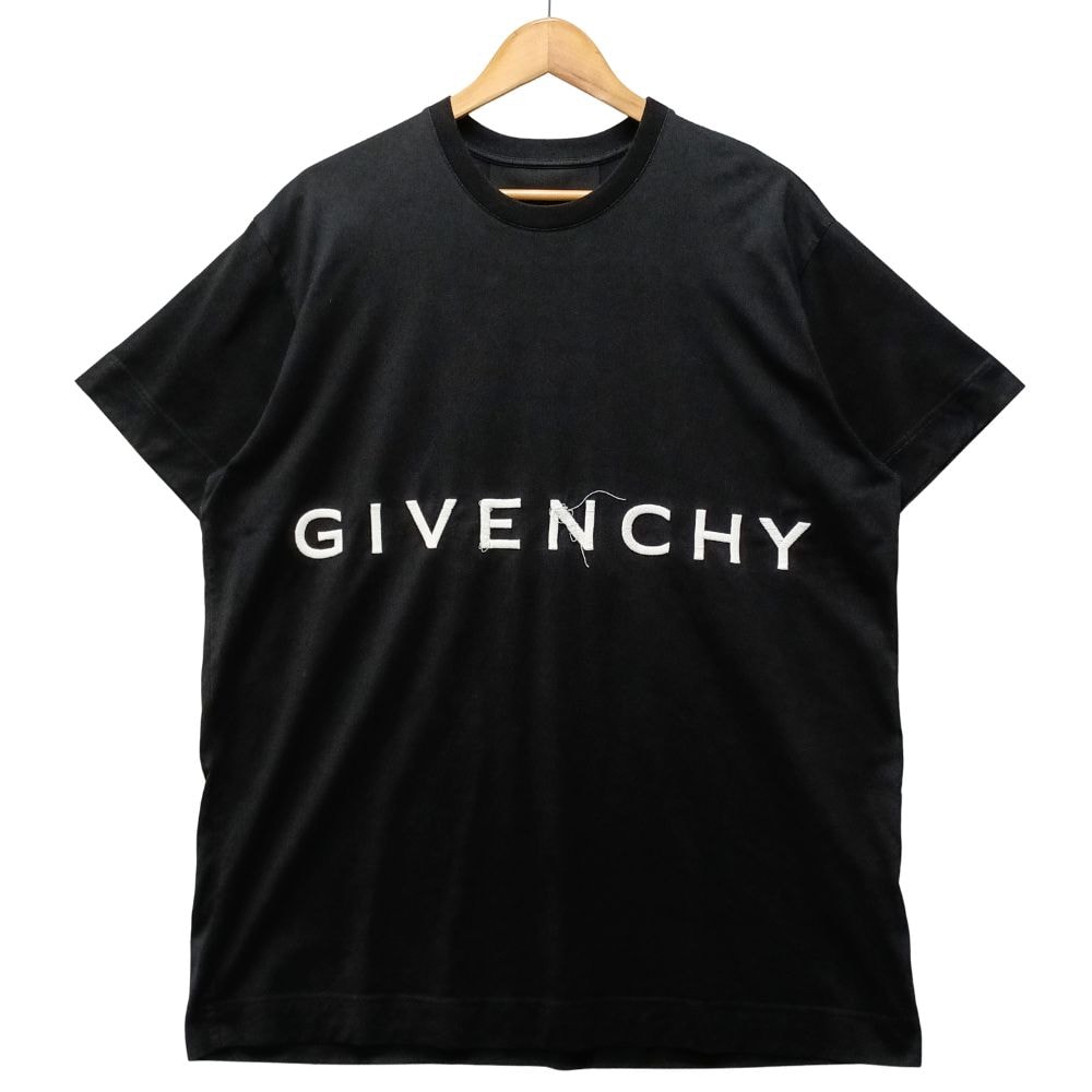 GIVENCHY ジバンシー BM71543Y6B ロゴ 刺繍 オーバーサイズ 半袖Tシャツ 56586