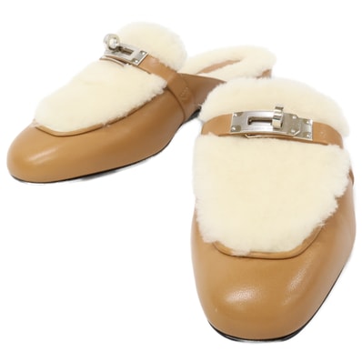 エルメス 新品同様 レザー オズ ケリー金具 ミュール 36