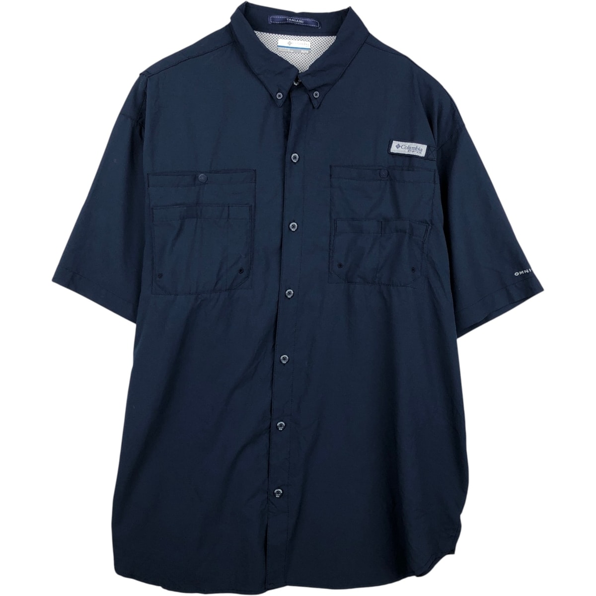 古着 コロンビア Columbia PFG TAMIAMI OMNI-SHADE オムニシェイド ボタンダウン 半袖 フィッシングシャツ メンズXL相当/eaa655663