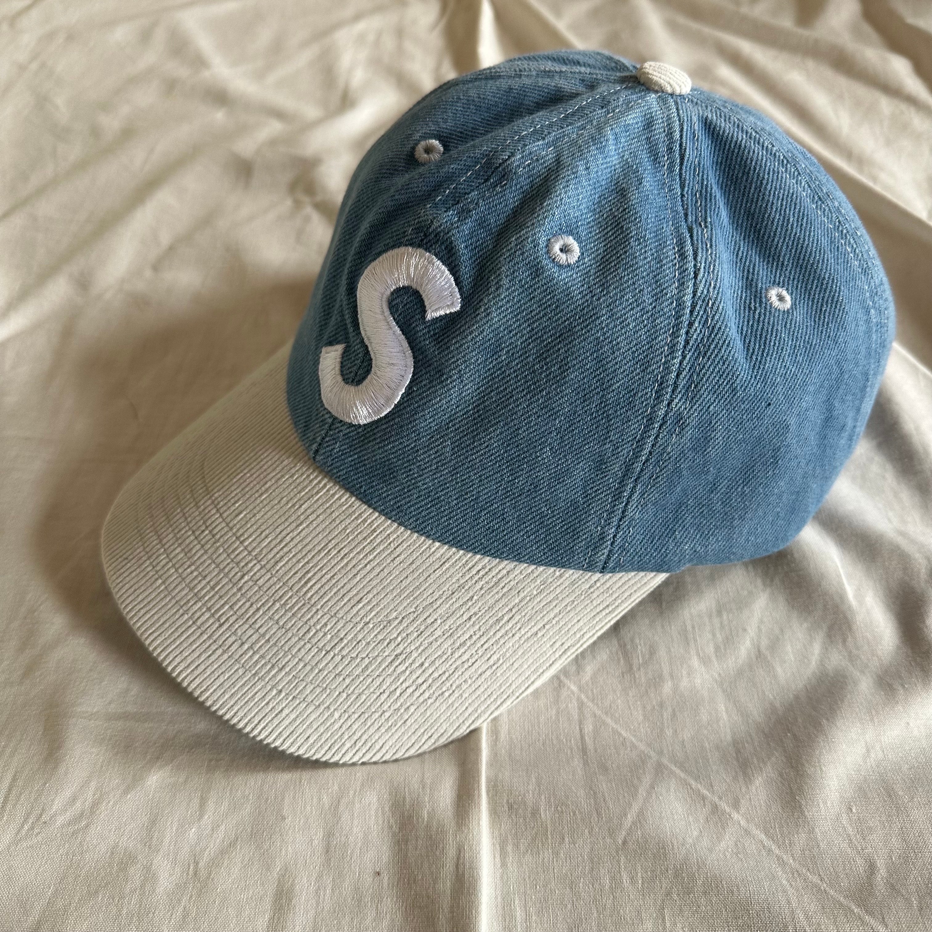 Supreme 2-Tone S Logo 6-Panel "Washed Denim"
