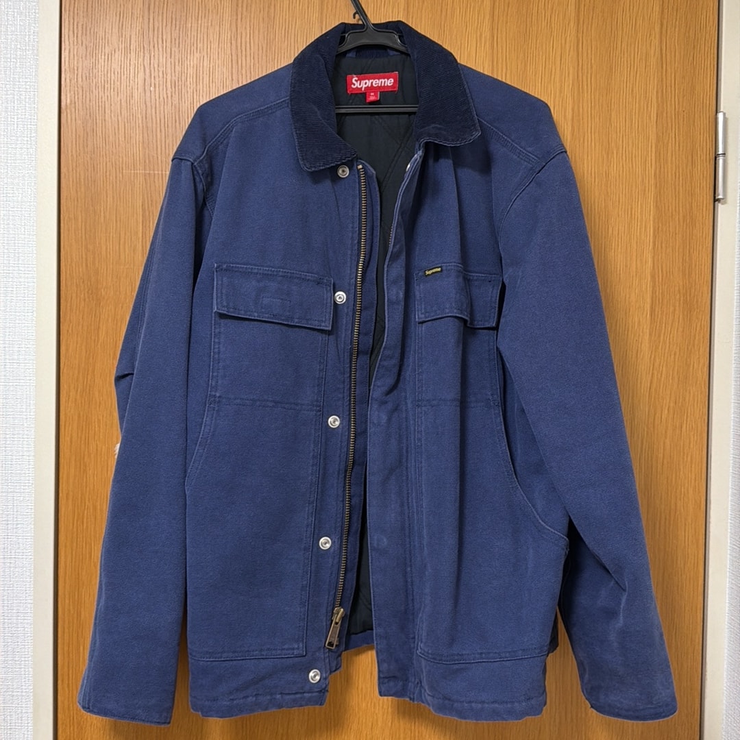 Supreme Old English Canvas Work Jacket "Navy"