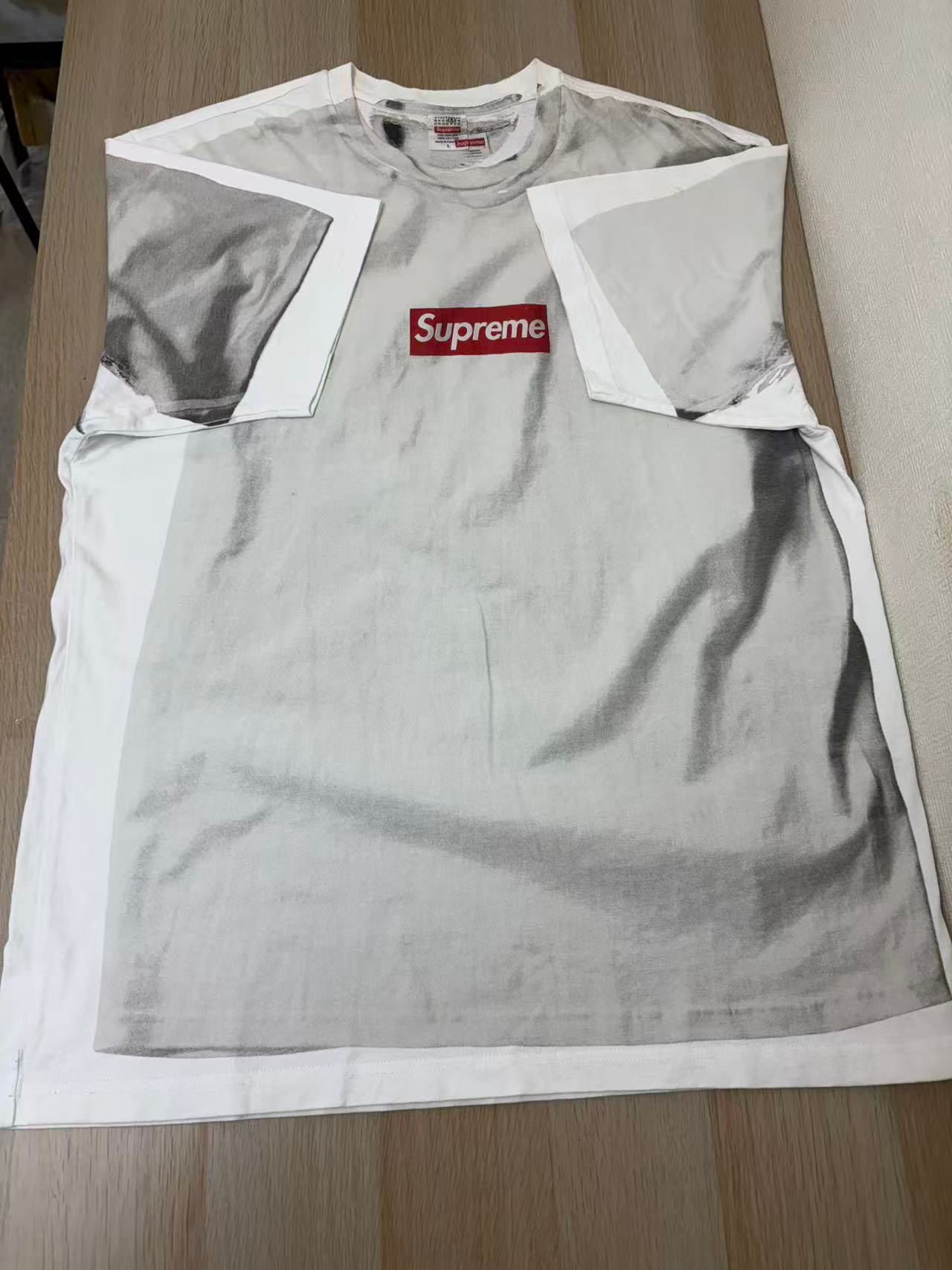Supreme x MM6 Maison Margiela Box Logo Tee "White"