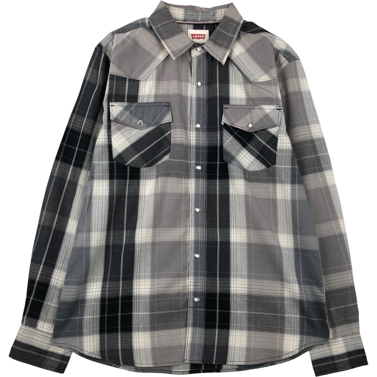 古着 リーバイス Levi's MODERN チェック柄 長袖 ウエスタンシャツ メンズM相当/eaa614746