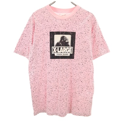 XLARGE エクストララージ 総柄 半袖 Tシャツ L ピンク