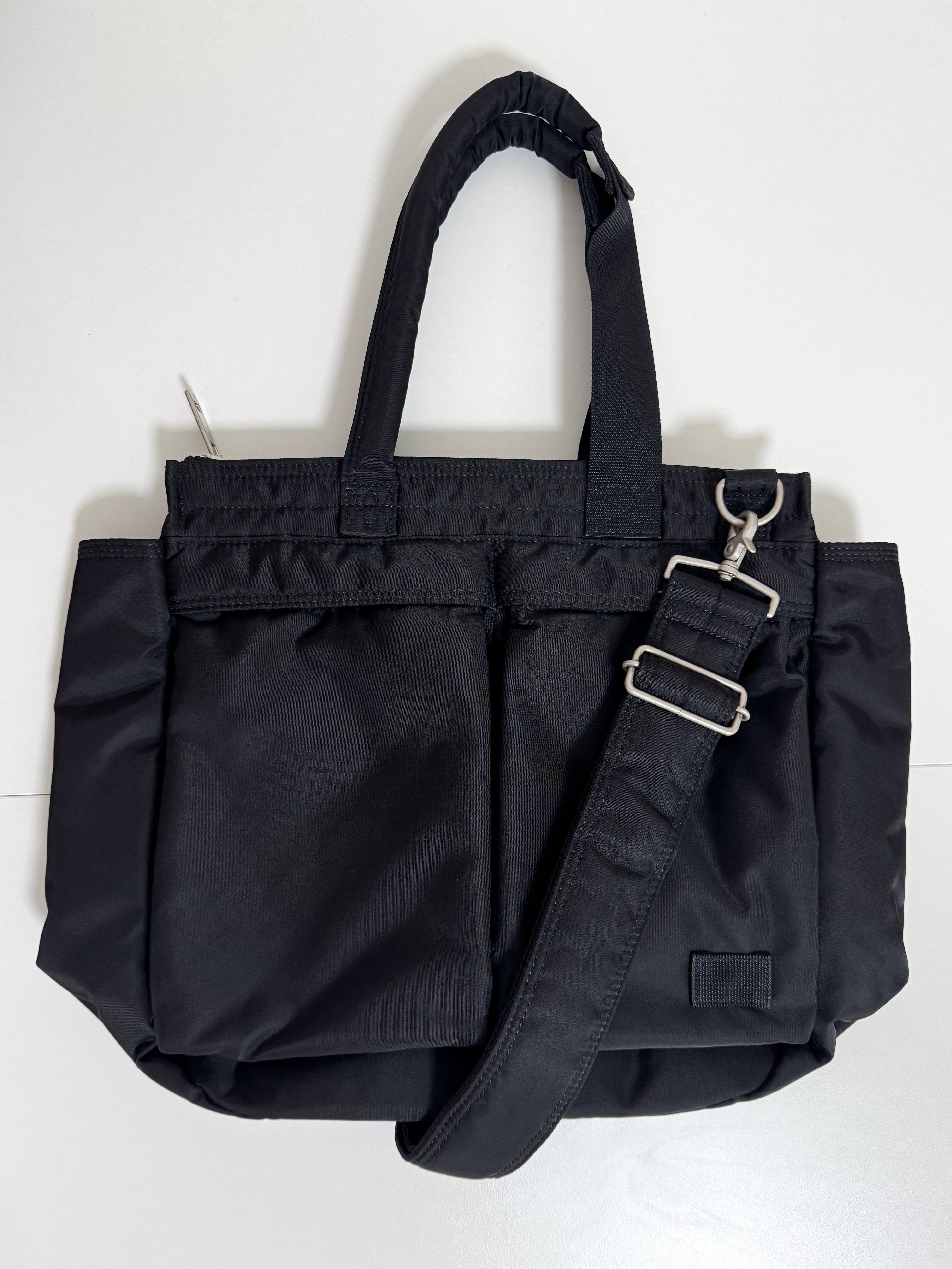 sacai x PORTER Pocket Tote Medium "Black"
