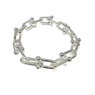 Tiffany&Co 極美品 ティファニー ハードウェア ラージリンク 16コマ ブレスレット シルバー SV925 23cm(16コマ) 70.3g バングル Aランク 中古 鑑定済 ティファニーアクセ
