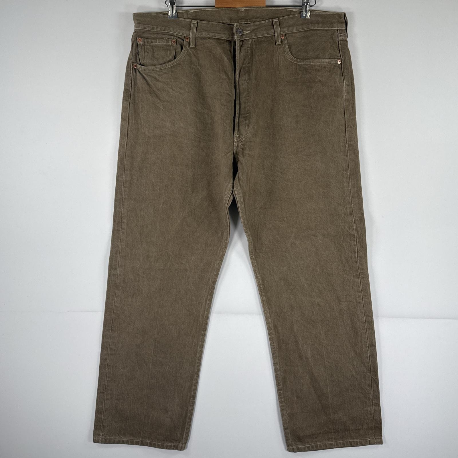古着 リーバイス Levi's デニムパンツ 501 ジーパン ストレート 大きいサイズ ボタンフライ カラーパンツ ビッグ w42 L32  ベージュ系 メンズ