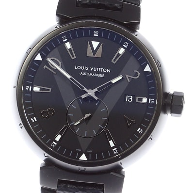 ルイ・ヴィトン タンブール オールブラック Q1D22 メンズ 【中古】