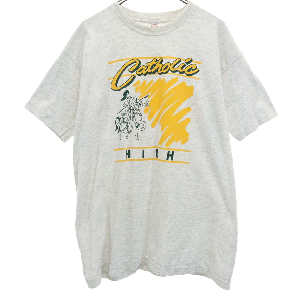 FRUIT OF THE LOOM フルーツオブザルーム 90s USA製 半袖 シングルステッチ Tシャツ XL ライトグレー オールド ヴィンテージ