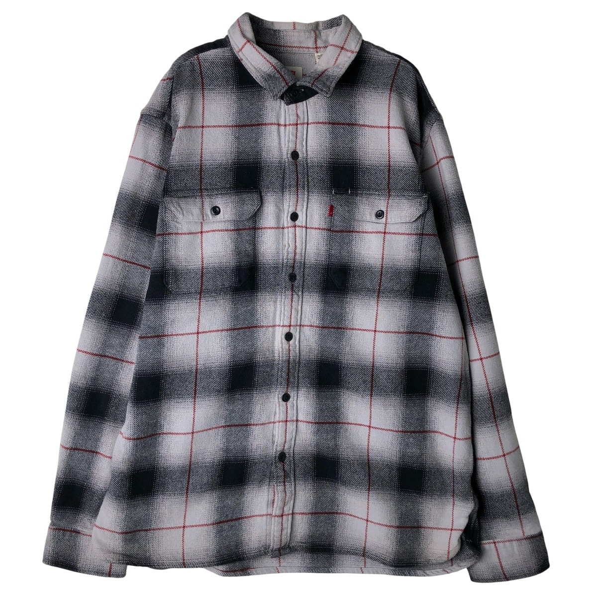 古着 リーバイス Levi's オンブレチェック 長袖 フランネルチェックシャツ メンズXL相当/eaa611082