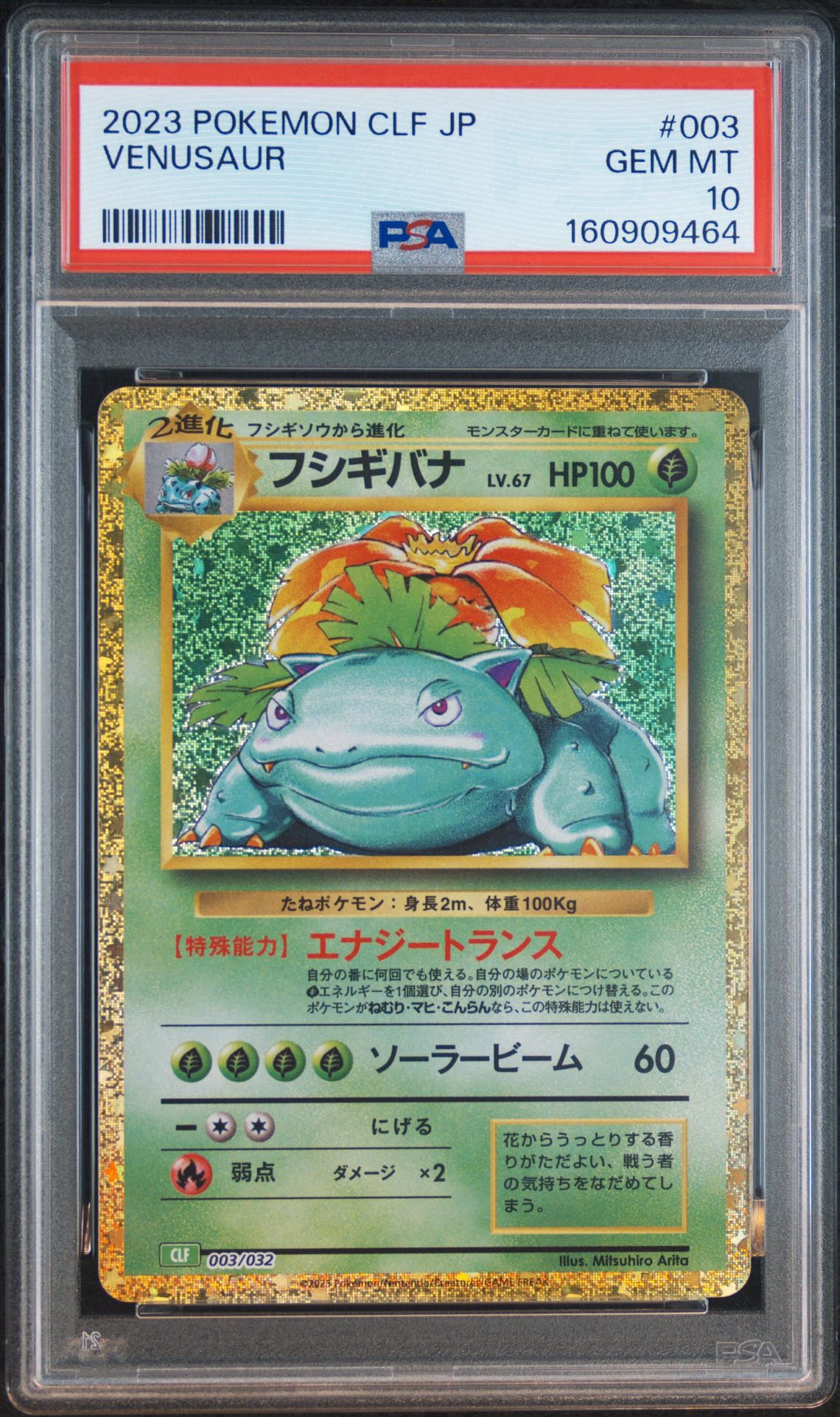 ポケモンカード　フシギダネ　フシギソウ　フシギバナ　クラシック　PSA10 PSA10】フシギバナ [CLF 003/032](ポケモンカードゲーム Classic) 1枚