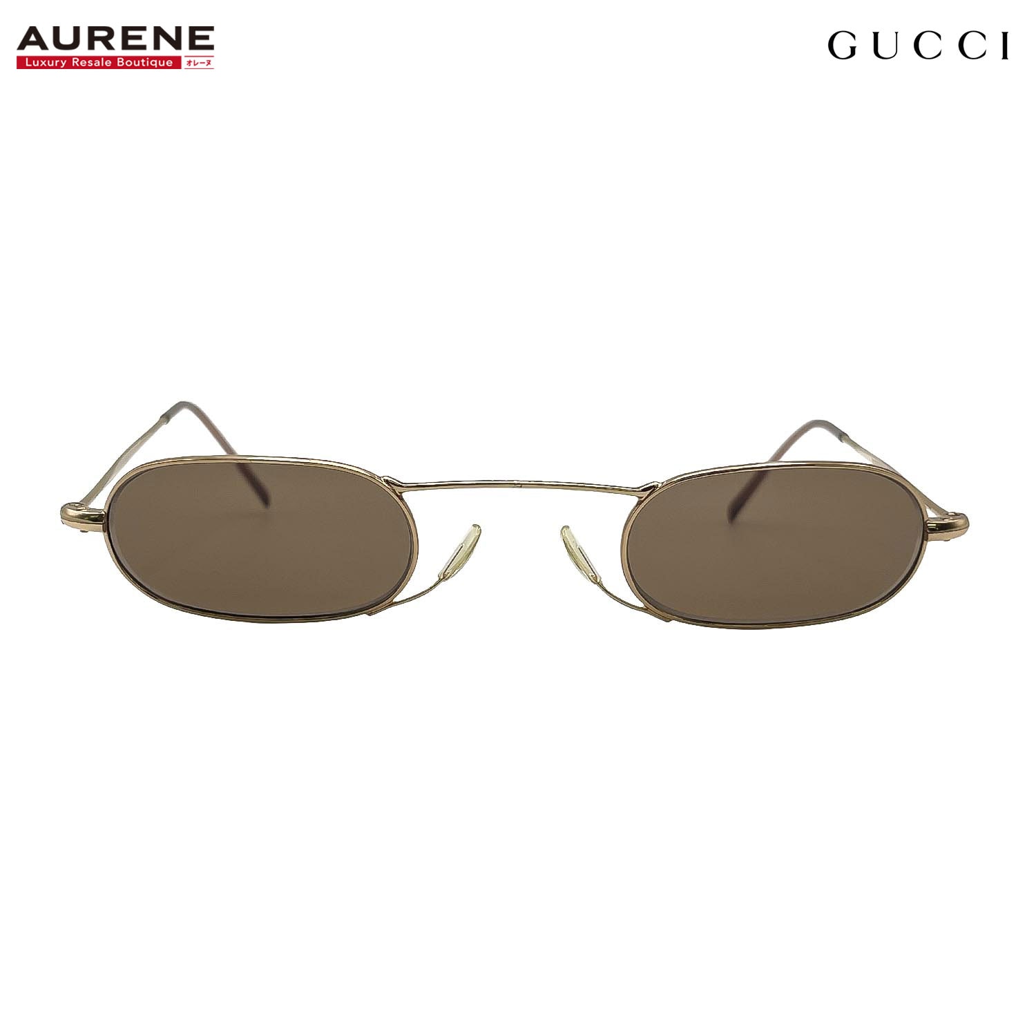 GUCCI グッチ トムフォード期 オーバル サングラス
 金縁 GG1656 メタル ゴールド ユニセックス
 【中古】