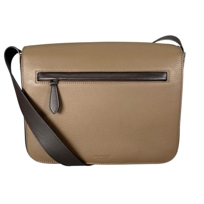 美品 BURBERRY バーバリー メッセンジャー ショルダーバッグ レザー ブラウン レディース【中古】