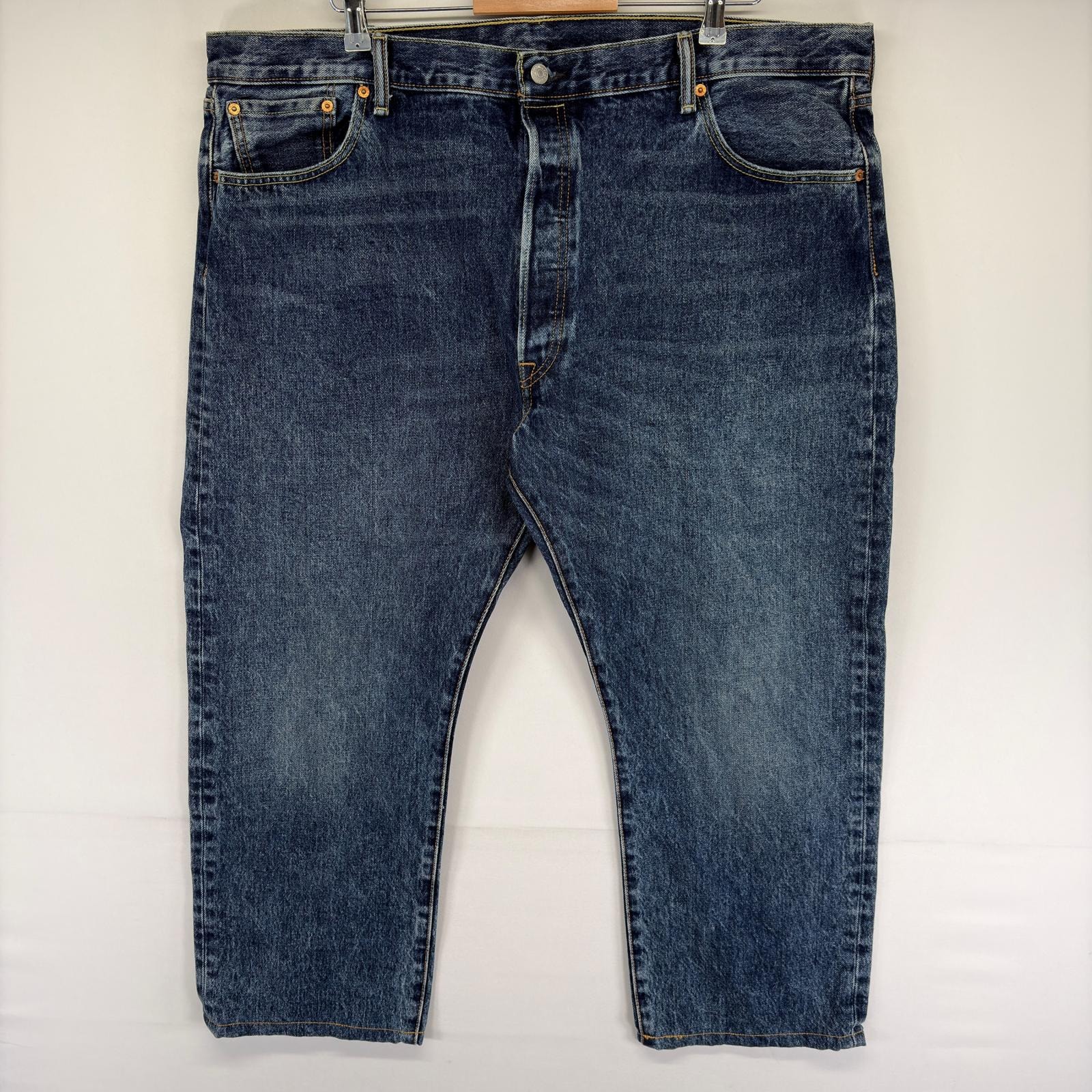 古着 リーバイス Levi's デニム パンツ 5ポケット 501 大きいサイズ ストレート ボタンフライ ジーンズ W44 L30  ブルー系 メンズ