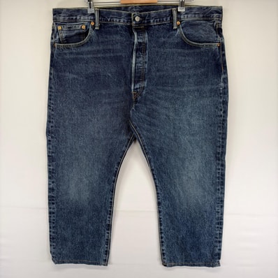 古着 リーバイス Levi's デニム パンツ 5ポケット 501 大きいサイズ ストレート ボタンフライ ジーンズ W44 L30 ブルー系 メンズ