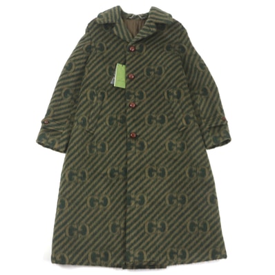 未使用品 グッチ
ステンカラーコート グリーン メンズ 44 639261