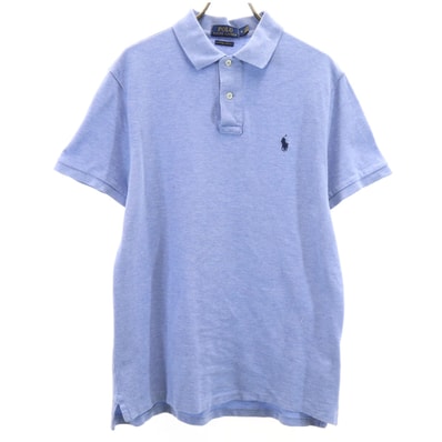 POLO RALPH LAUREN ポロラルフローレン 半袖 ポロシャツ M ブルー系 CUSTOM SLIM FIT