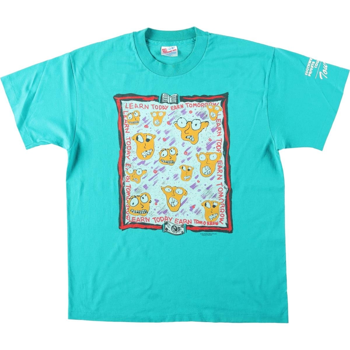古着 90年代 ヘインズ Hanes HEAVYWEIGHT 50/50 アートTシャツ USA製 メンズL相当 ヴィンテージ/eaa667288