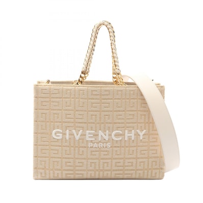 ジバンシィ GIVENCHY Gトート スモール 2WAY ハンドバッグ バッグ キャンバス レザー レディース ベージュ系 / ホワイト系 【中古】