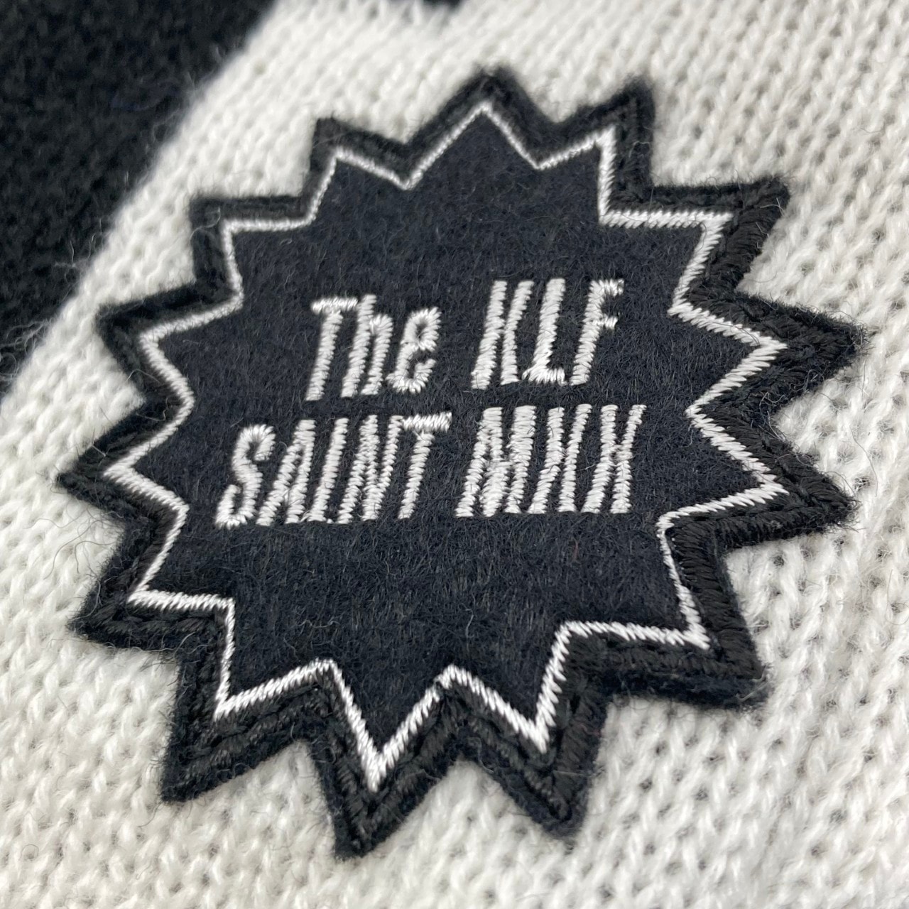 SAINT MICHAEL（セントマイケル） KLF KNIT CAP KLF BLACK 25AW Fサイズ ＃51 ニットキャップ ホワイト×ブラック A+ (新品・未使用(ワケあり))】SAINT MICHAEL（セントマイケル） KLF