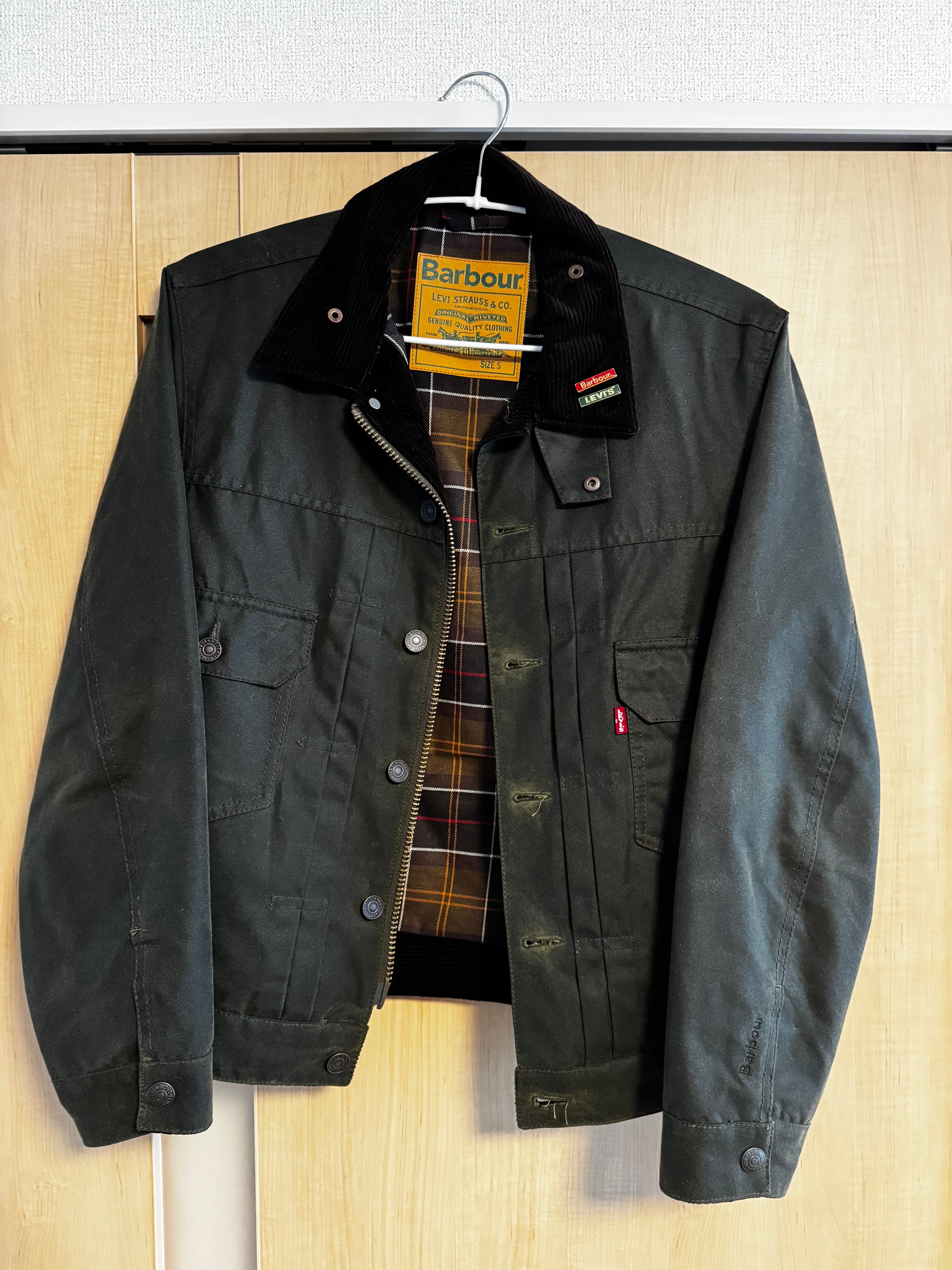LEVI'S x Barbour Type II Waxed Trucker "Khaki"