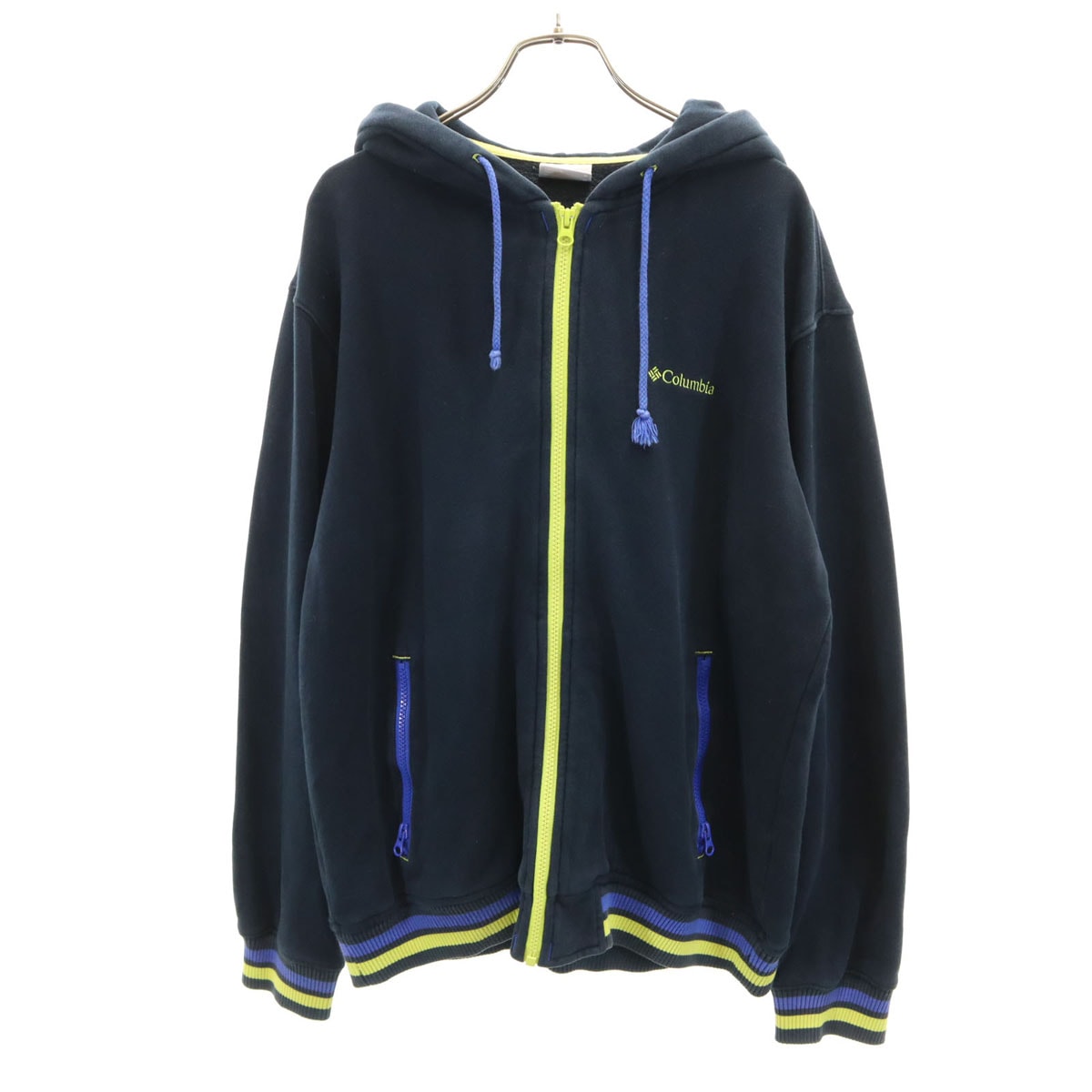 Columbia コロンビア 長袖 スウェット ジップパーカー M ネイビー 裏起毛 アウトドア