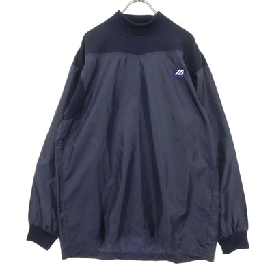Mizuno ミズノ ロゴワッペン 長袖 襟リブ ピステ S ネイビー