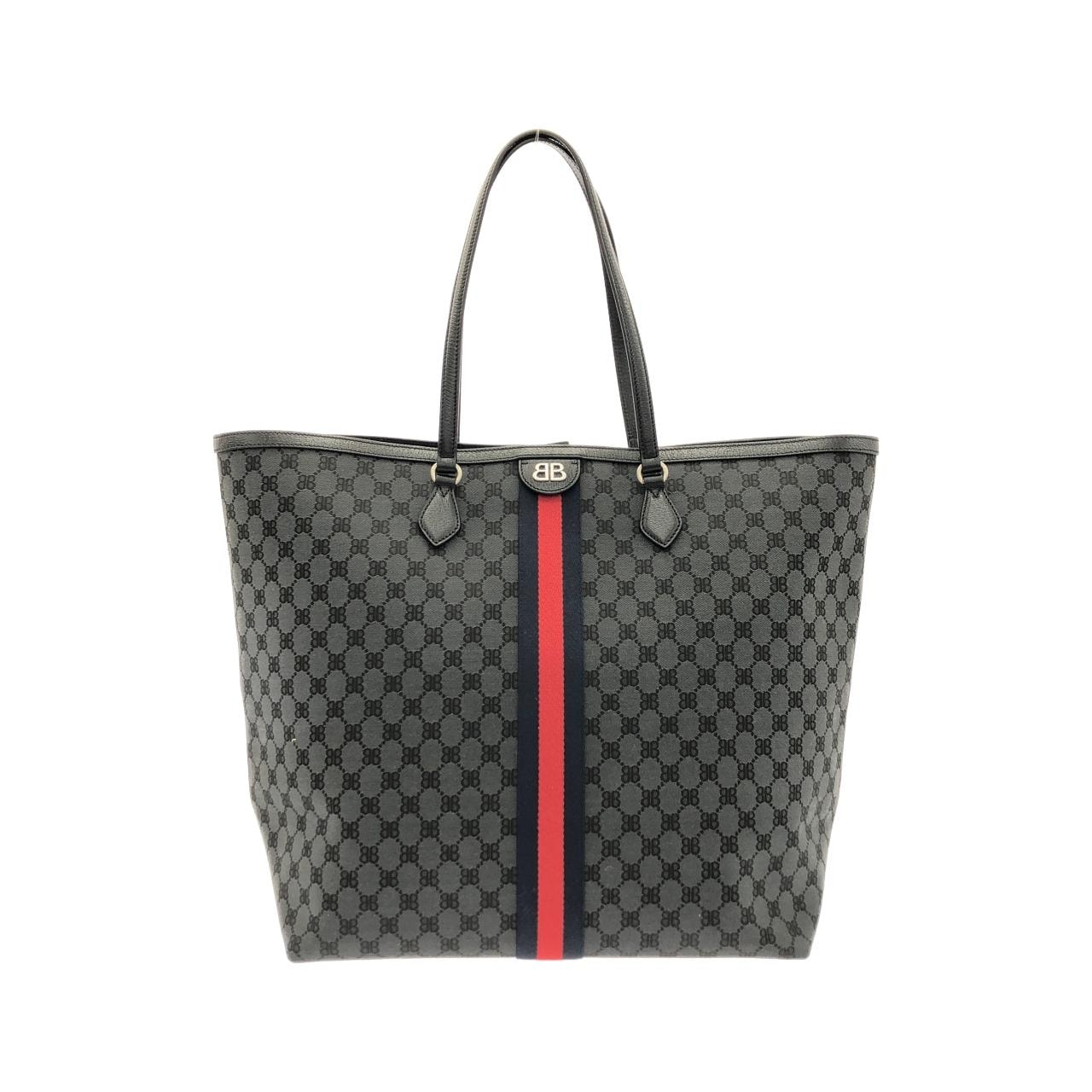 GUCCI x BALENCIAGA The Hacker Large Tote Bag Canvas Jacquard "Black"