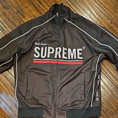 Supreme World Famous Jacquard Track Jacket "Black"