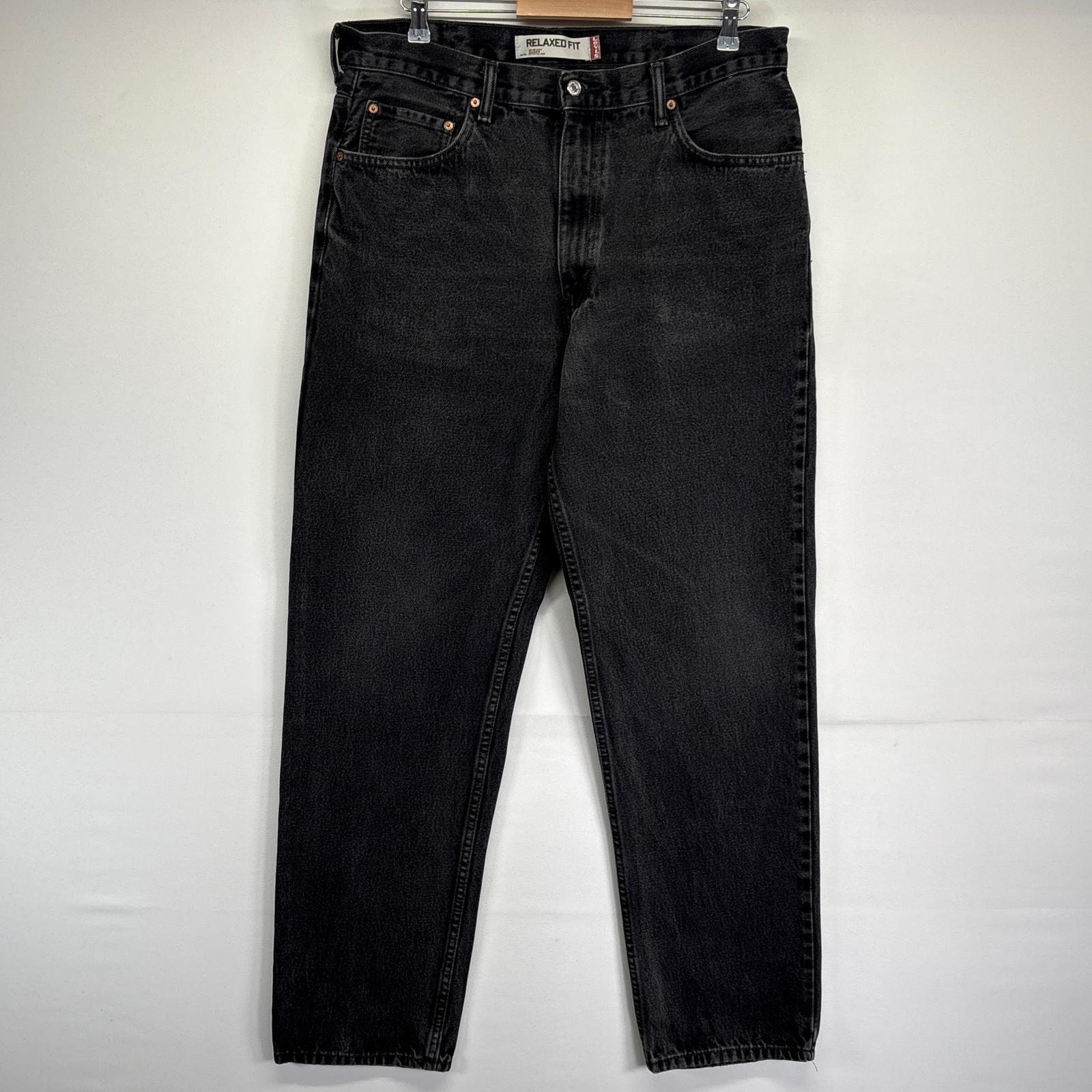 古着 リーバイス Levi's デニムパンツ 550 テーパード ジーンズ ジーパン 長ズボン 大きいサイズ w38 L34  ブラック メンズ
