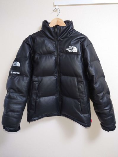 Supreme x The North Face Leather Nuptse Jacket "Black"