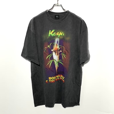 Stussy × Bob Marley Kaya Pig Dyed Tee "Grey"