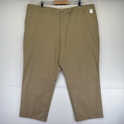 古着 美品 ディッキーズ Dickies ワークパンツ タグ付き デッドストック ワンポイントロゴ 大きいサイズ w46 ベージュ系 メンズ