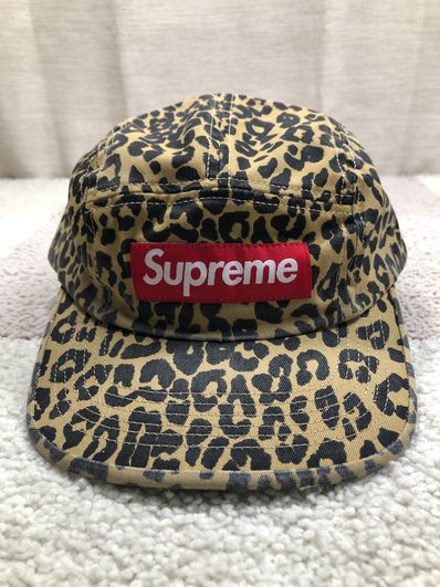 Supreme Washed Chino Twill Camp Cap "Leopard"(23FW)