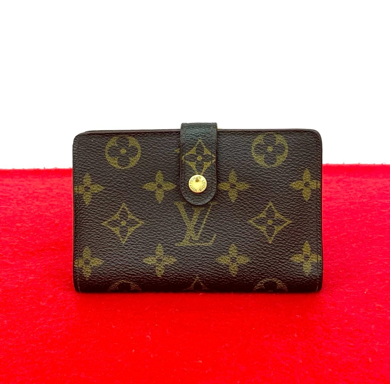 LOUIS VUITTON ルイヴィトン ポルトモネ ビエ ヴィエノワ モノグラム レザー PVC 二つ折り財布 ブラウン
 29472