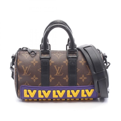 ルイ・ヴィトン LOUIS VUITTON キーポルXS LVラバー トートバッグ バッグ PVCコーティングキャンバス レザー ラバー モノグラム メンズ ブラウン系 / ブラック系 / マルチカラー M45788 【中古】