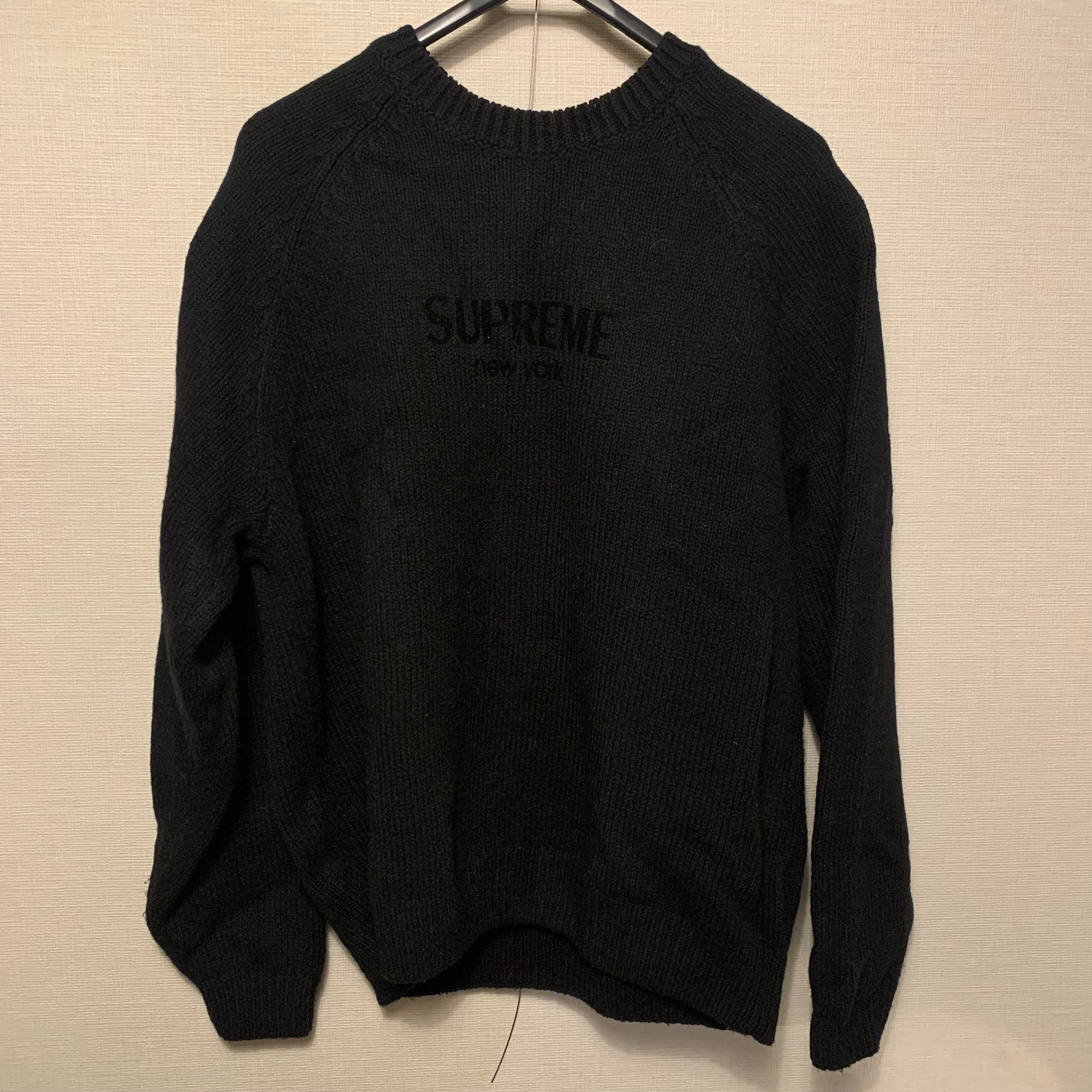 Supreme Flocked Logo Sweater 