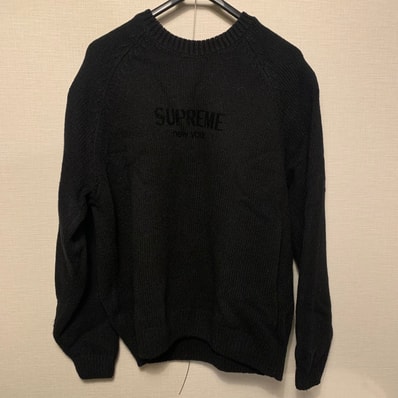 Supreme Flocked Logo Sweater Supreme Flocked Logo Sweater