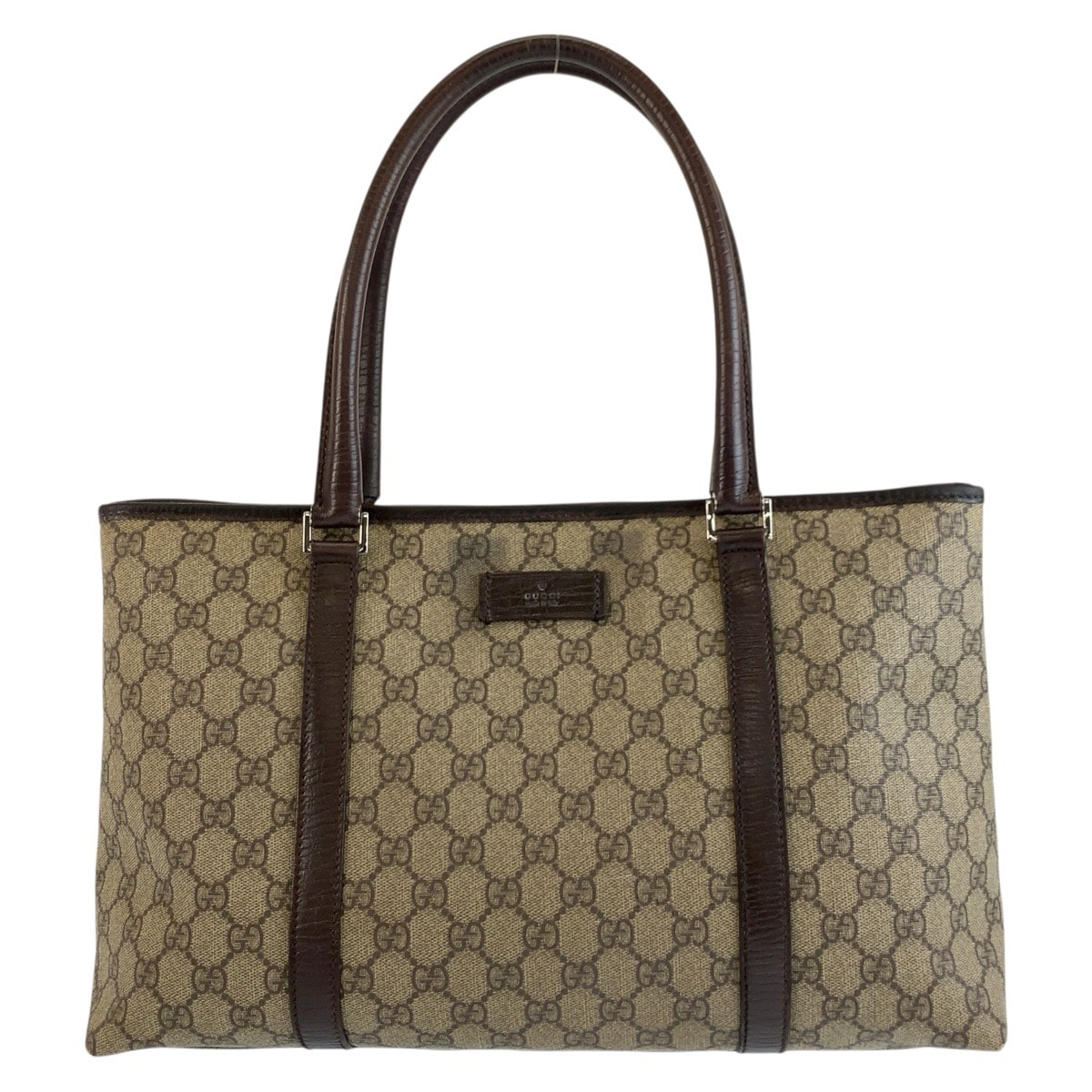 GUCCI グッチ ブラウン シルバー金具 GGスプリームキャンバス トートバッグ ショルダーバッグ 604309 【中古】