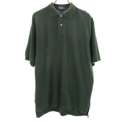 Polo by Ralph Lauren ポロバイラルフローレン 半袖 ポロシャツ M 深緑 鹿の子