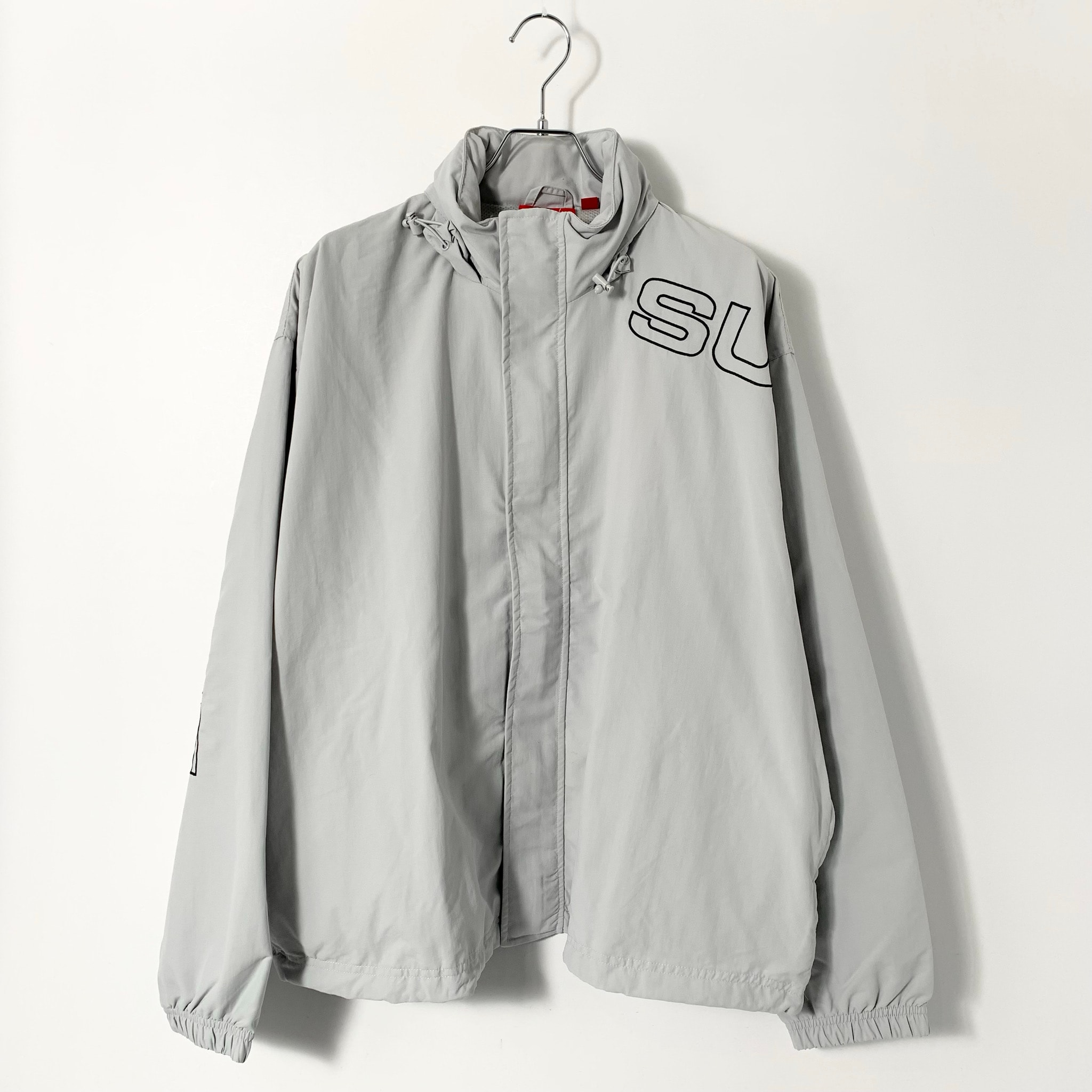 Supreme Spellout Embroidered Track Jacket "Grey"