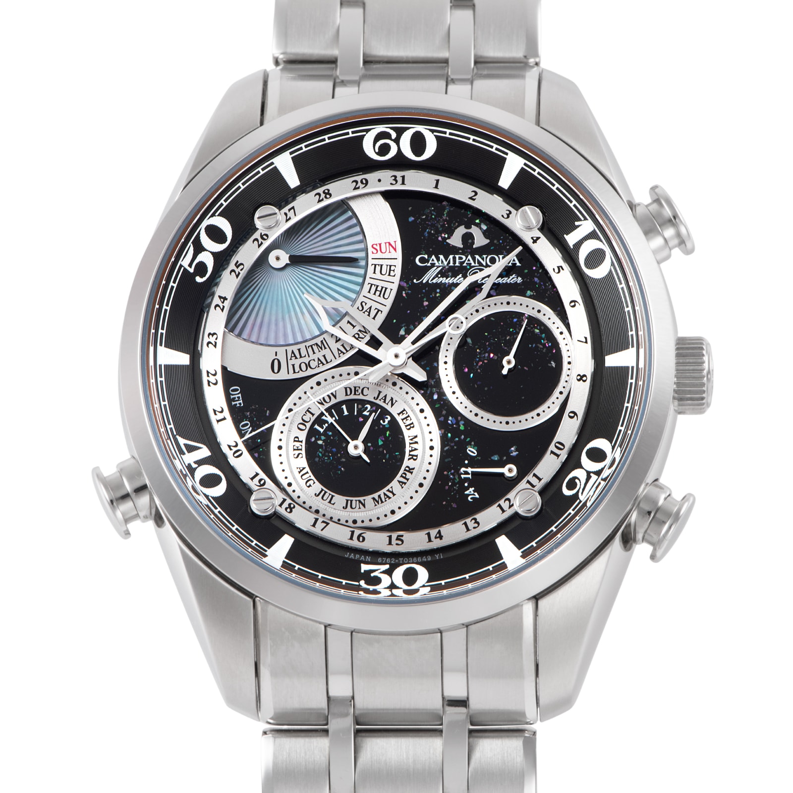 【新品】CITIZEN シチズン 保証書2026年 カンパノラ ミニッツリピーター 皨雫(ほしのしずく) 漆塗り文字盤 AH7060-53F チタン【中古】