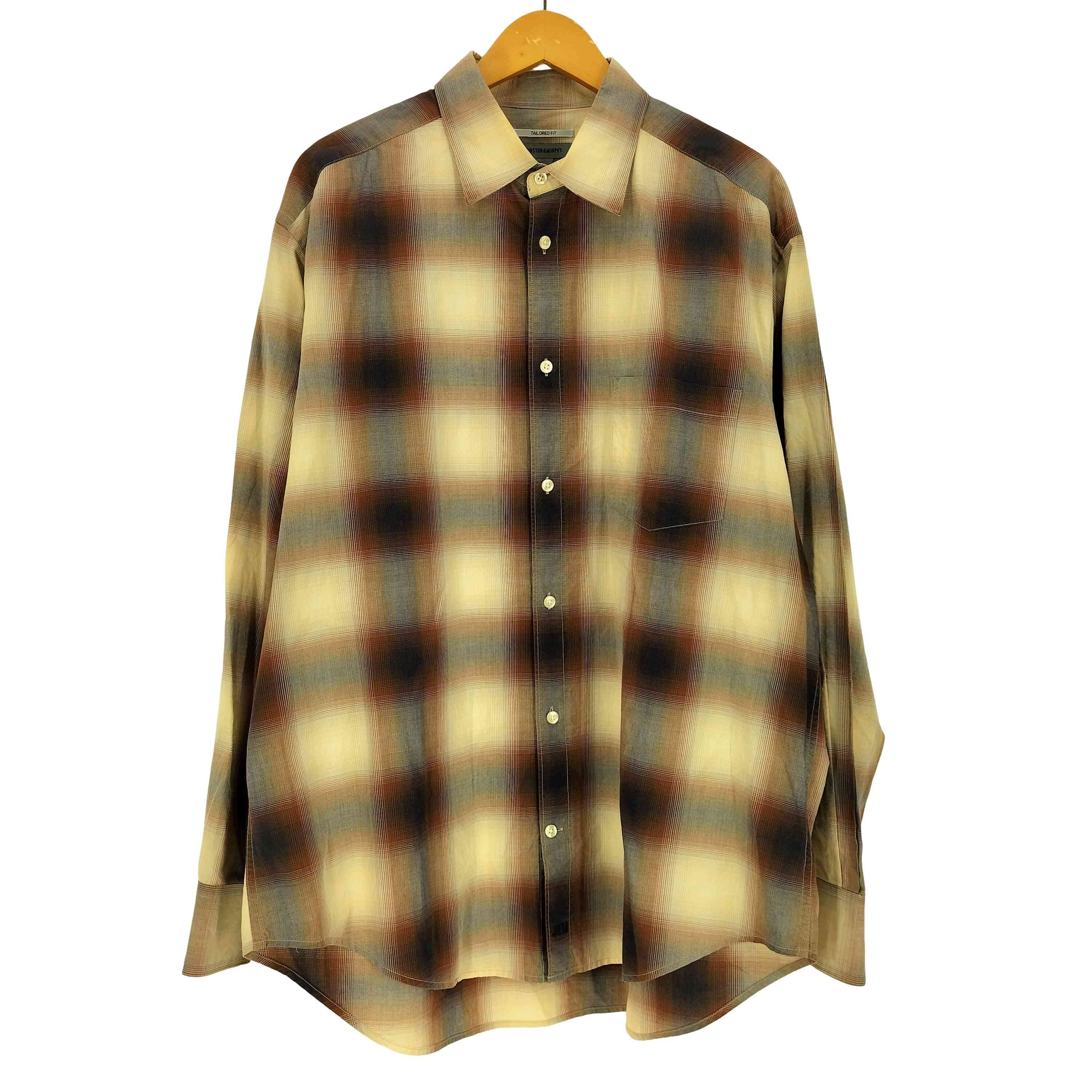 TAILORED FIT オンブレチェック L/S シャツ【1143223392831】