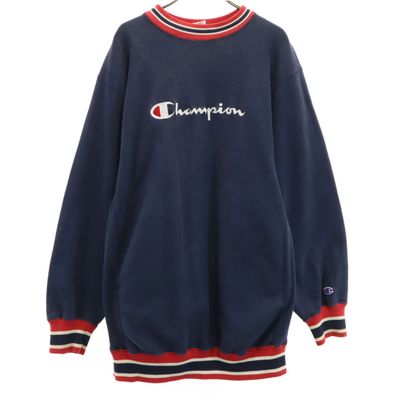 Champion チャンピオン 90s USA製 オールド 刺繍タグ 長袖 リバースウィーブ スウェット トレーナー XXL ネイビー ビッグサイズ