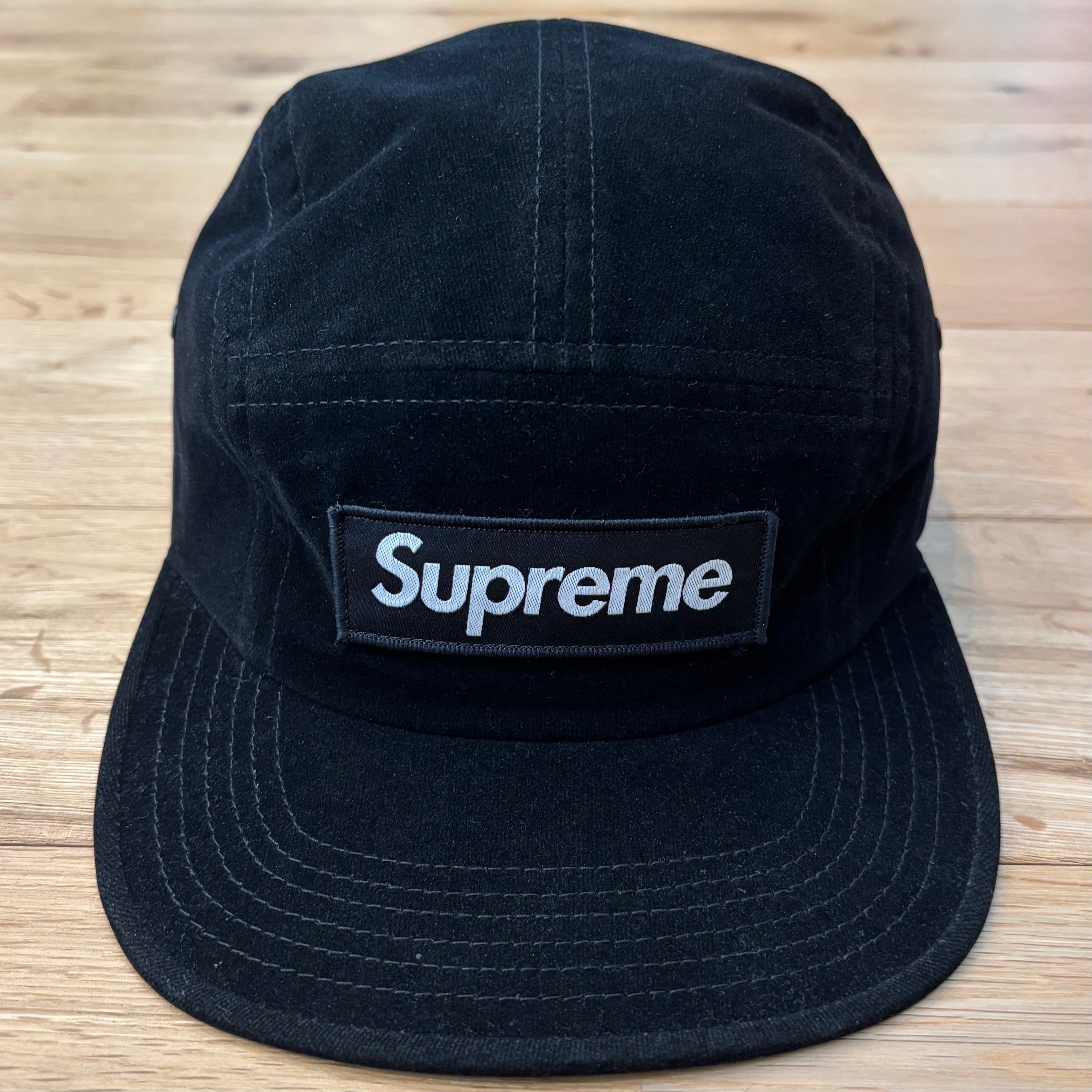 Supreme Velvet Camp Cap Black シュプリーム キャップ ボックスロゴ