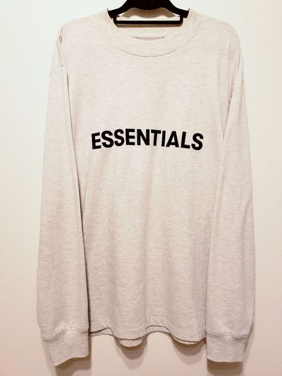 FEAR OF GOD ESSENTIALS 3D Silicon Applique Boxy Long Sleeve T-Shirt "Oatmeal"