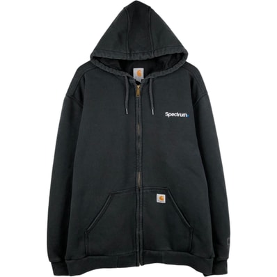 古着 カーハート Carhartt RAIN DEFENDER アドバタイジング スウェットフルジップパーカー メンズXL相当/eaa632949